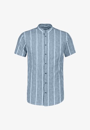 NO EXCESS, SHORT-SLEEVED STRIPED SHIRT - Overhemd - blue