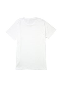 Hvid kortærmet t-shirt lavet af bomuld. Har en rund halsudskæring og en lige pasform. Ingen synlige mønstre eller grafikker.