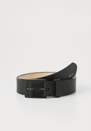 MEN BELT STRIPE BUCKLE - Belt - black