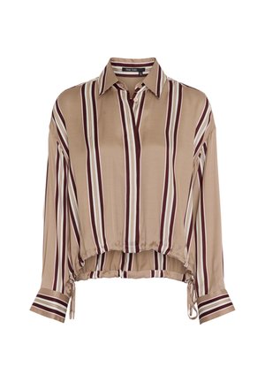 Button-down blouse - biscuit powder blush varied