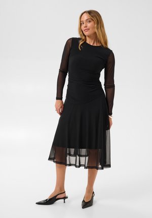 Kaffe, KAPAOLA MESH DRESS - Robe de jour - meteorite