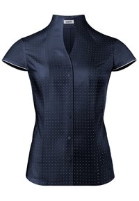 LEICHT TAILLIERT KELCHKRAGEN KURZARM - Camicia - dunkelblau weiß