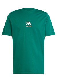 LOUNGE PIZZA GRAPHIC - Trükipildiga T-särk - collegiate green