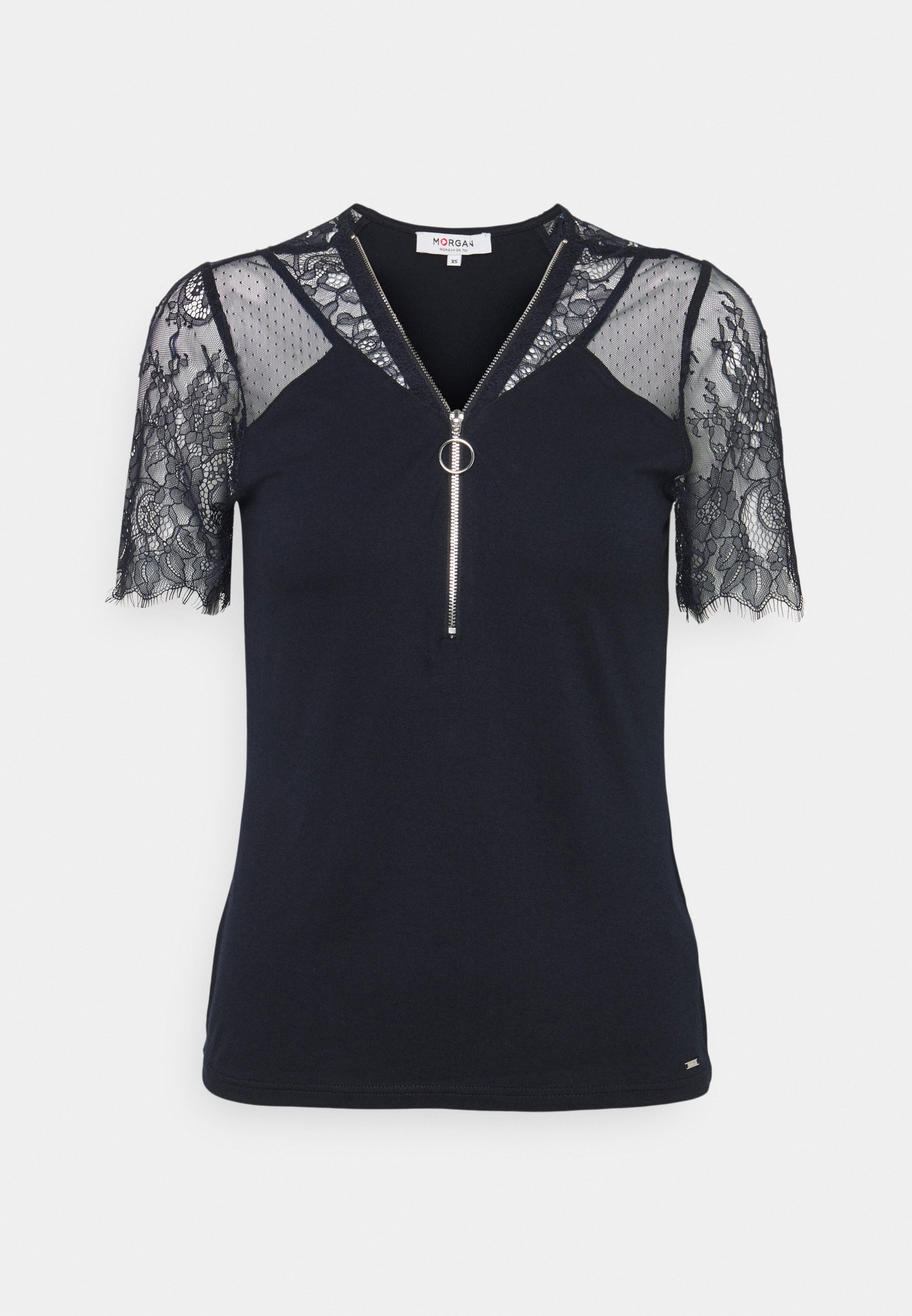 Morgan LEOPARD HIGH NECK - T-shirt à manches longues - noir