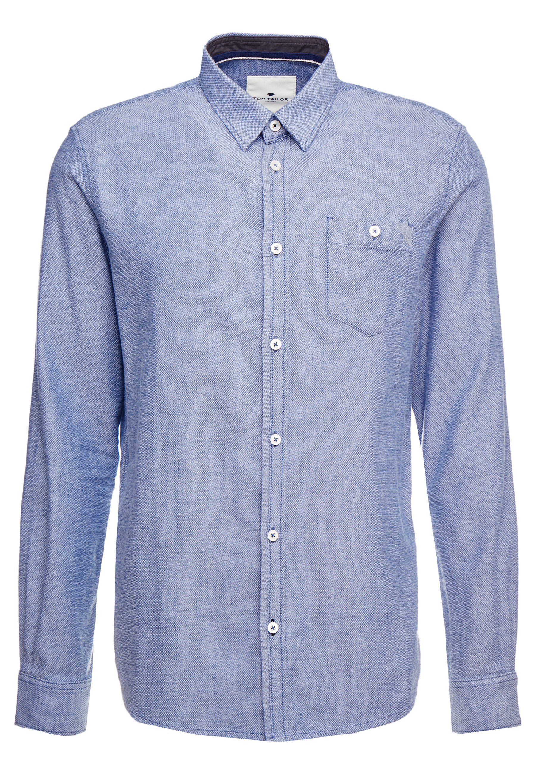 TOM TAILOR RAY COSY DOBBY STRUCTURE REGULAR FIT Skjorte TOM TAILOR DOBBY - Skjorte - white / structure blue