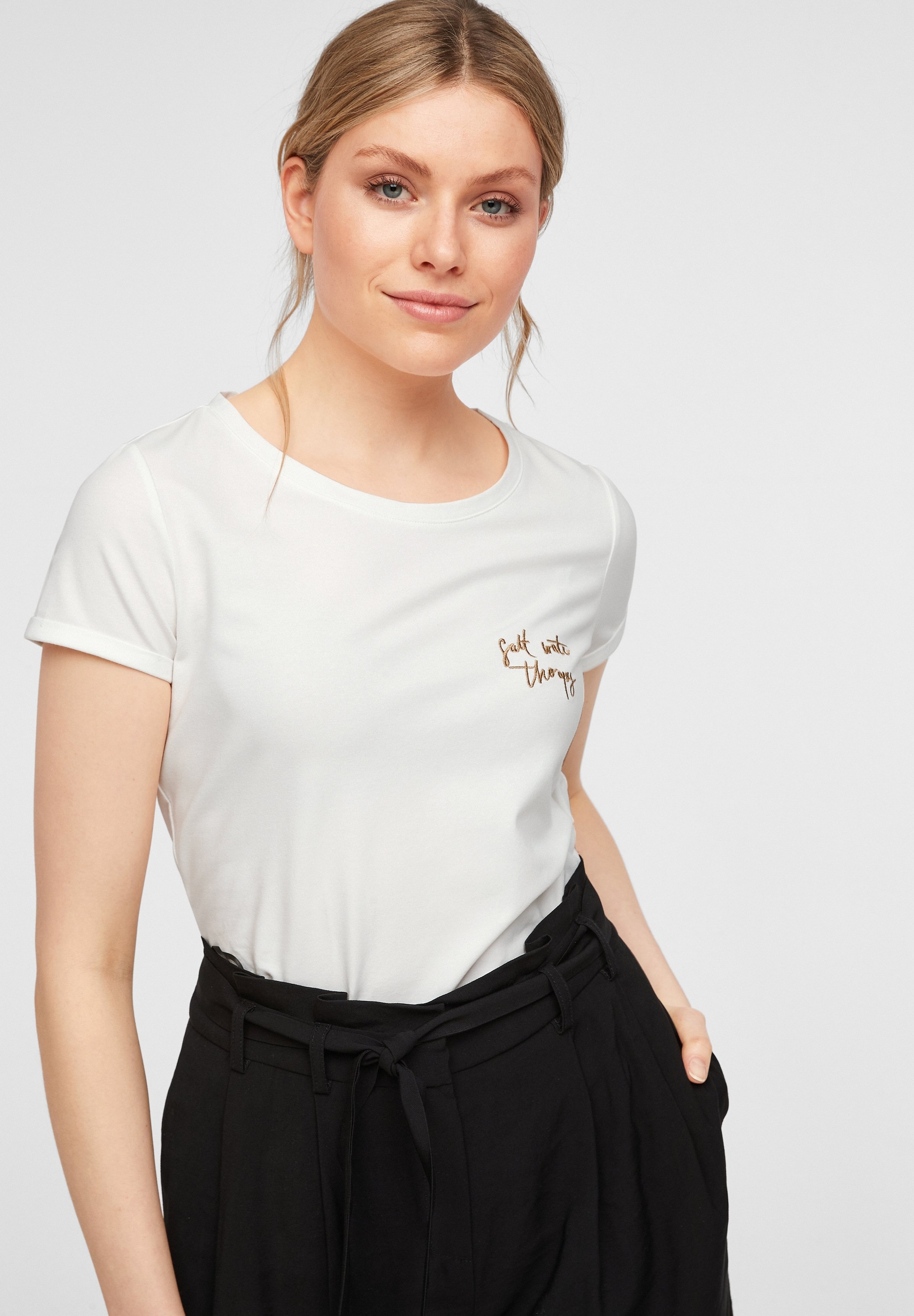 comma Basic T-shirt - white placed 