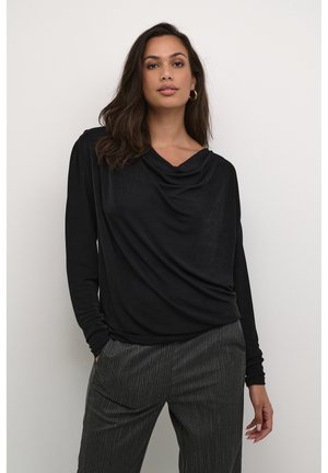 KAgina Jersey Blouse - Palaidinė - black deep