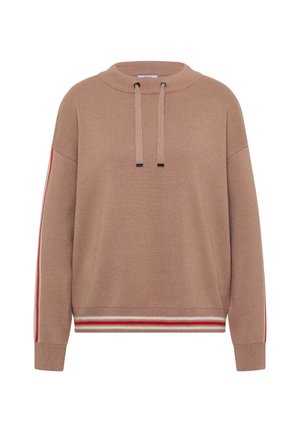 Cecil, PULLOVER MIT TURTLE NECK UND COLLEGE-DETAILS - Maglione - creamy mocha melange