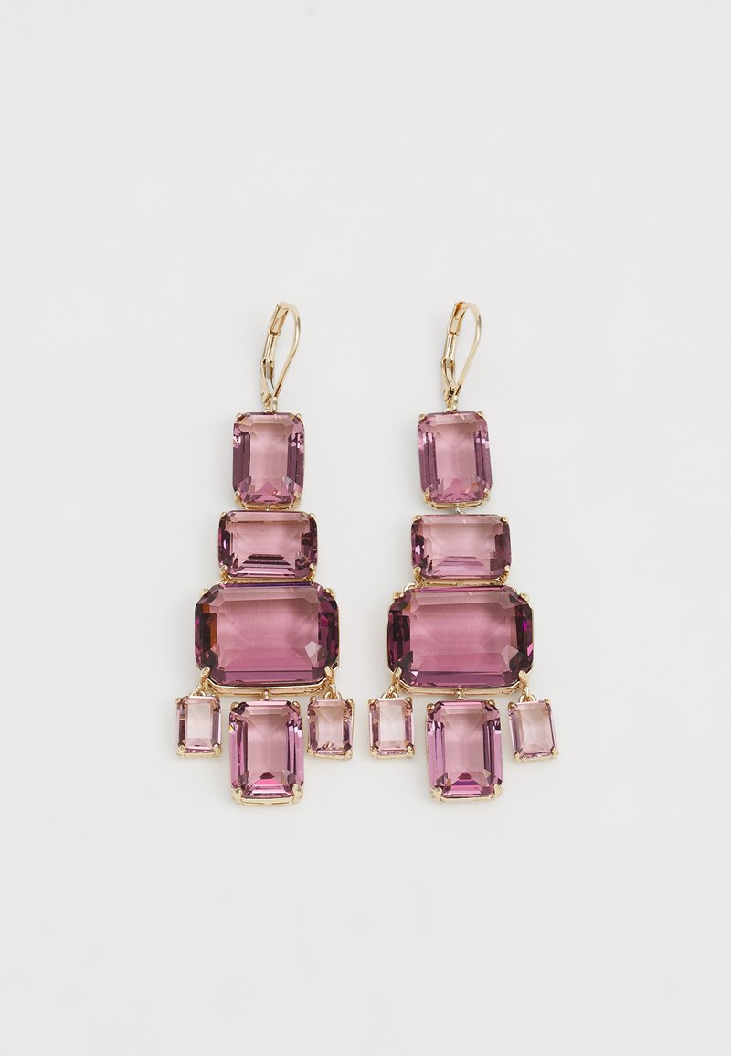Lauren Ralph Lauren STONE CHANDELIER - Náušnice - pink/gold-coloured
