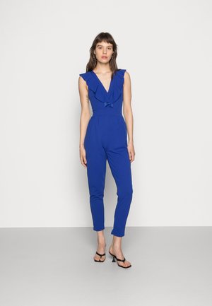 WAL G. LEAH RUFFLE V NECK JUMPSUIT - Ολόσωμη φόρμα - royal blue