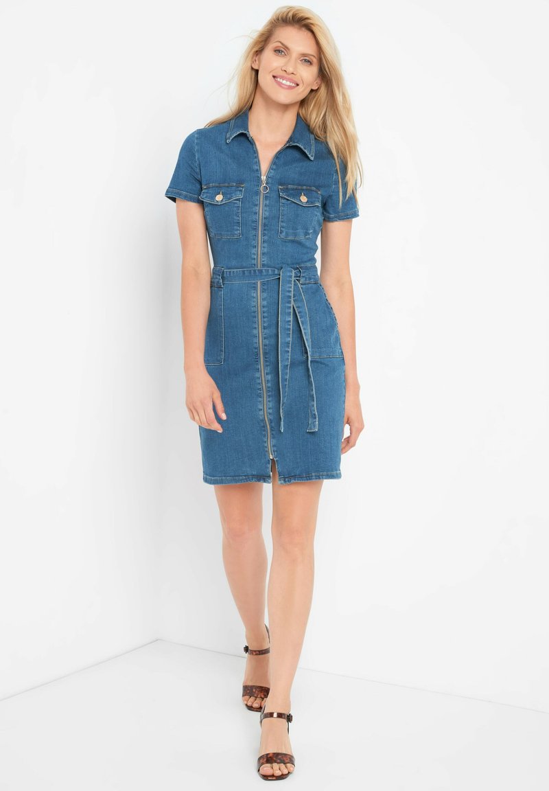 Orsay Jeanskleid Denim Dress Mid Stoned Blue Zalando De 
