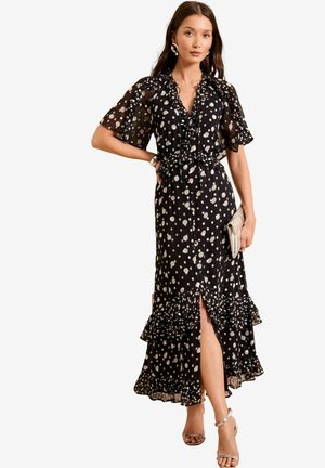 REGULAR FIT-RUFFLE - Maxi šaty - black spot