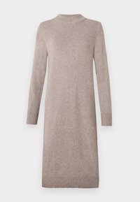 VIRIL CREW NECK MIDI DRESS - Džemperkleita - light brown