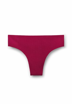 Burgundy tanga i mjuk, elastisk tyg med en slät yta. Har en modern, låg midja och minimal täckning. Inga synliga sömmar.