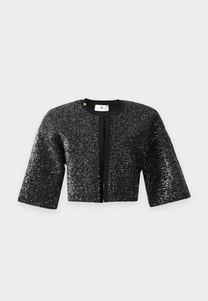 Elisabetta Franchi, WOMEN'S SWEATER - Ζακέτα - nero/silver-coloured