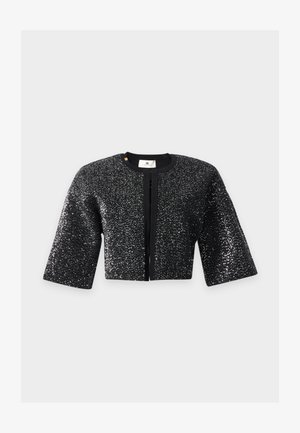 Elisabetta Franchi, WOMEN'S SWEATER - Ζακέτα - nero/silver-coloured