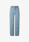 Straight fit PCFLORA HW - Jean droit - light blue denim