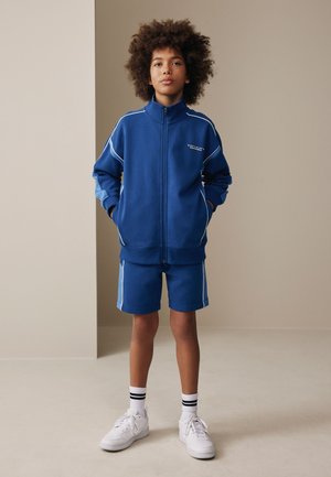 Next, REGULAR FIT - PANELLED THROUGH - Felpa con zip - blue black