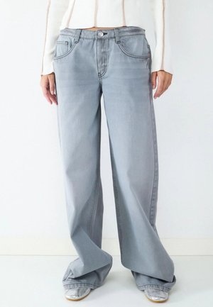Balmohk, Wide-leg low rise fit - Široké nohavice - light grey denim