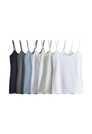 REGULAR FIT - 7 PACK  - Tops - black grey midblue blue grey marl light grey white