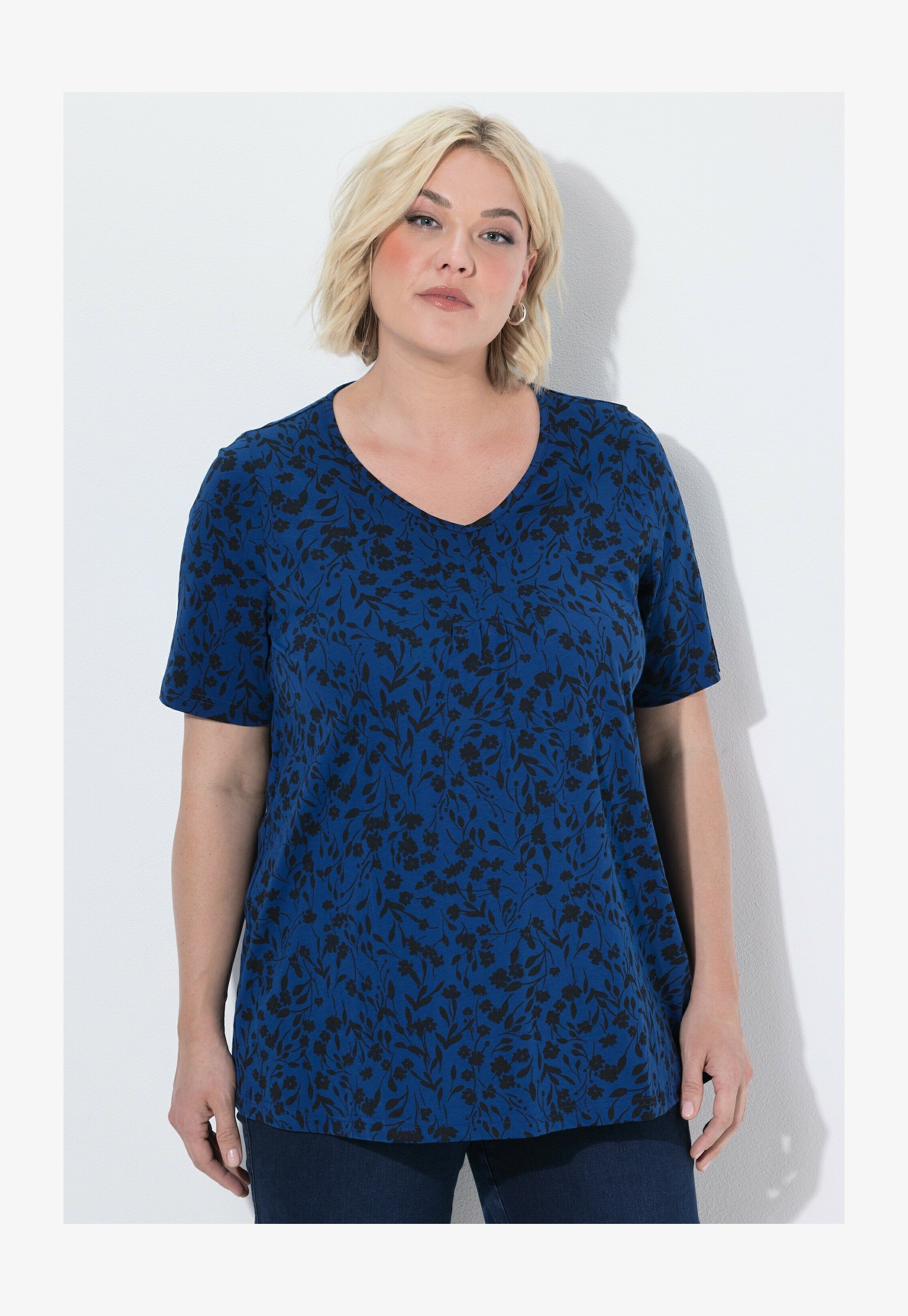 Ulla Popken Maglietta Donna Senza Maniche Taglie Forti: Protezione Solare 50+ In Nero (Taglia 48-50)