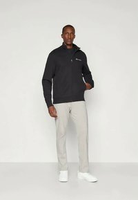 Champion ICONS CONTRAST FULL ZIP  - Cipzáras pulóver - black