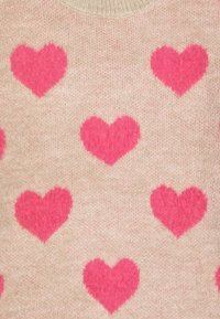 Lindex HEARTS - Strikkegenser - beige melange