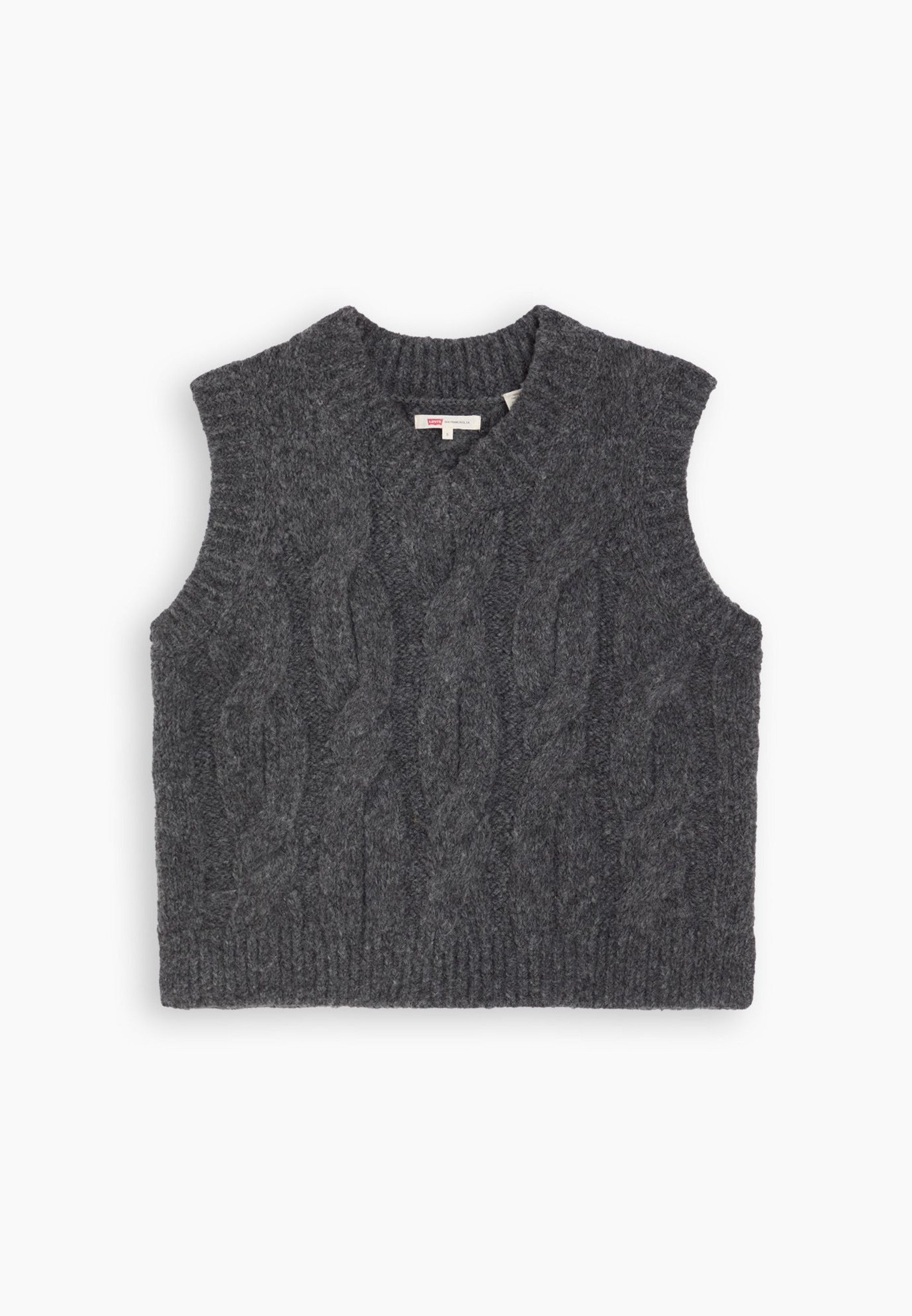 売れ筋商品|||リーバイス ニット&セーター レディース アウター ISABEL CABLE VEST - Jumper - charcoal heather grey Levi's® ISABEL CABLE VEST - Jumper - charcoal heather grey