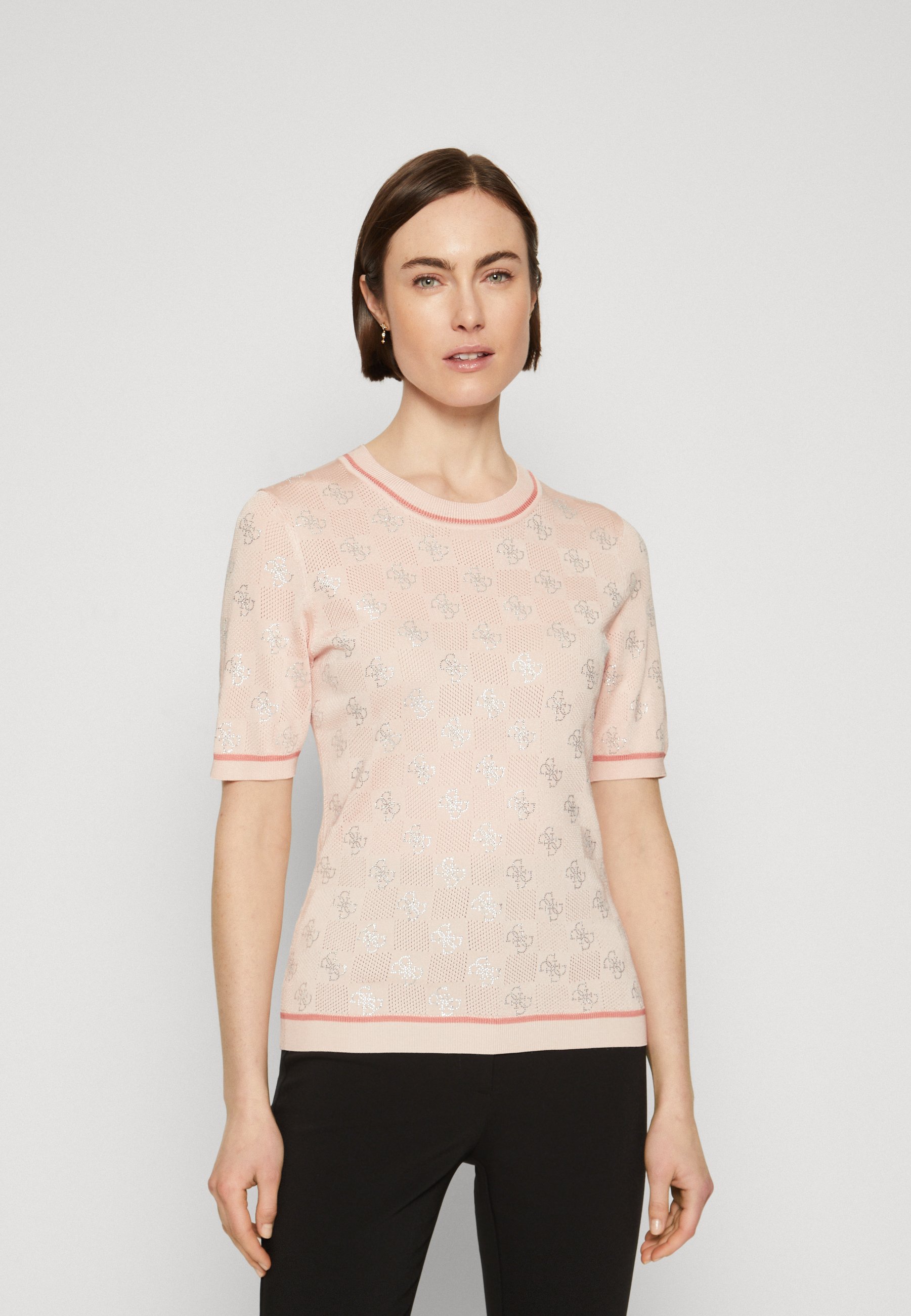 Guess T-Shirt W4YI46 K9RM1 Écru Regular Fit