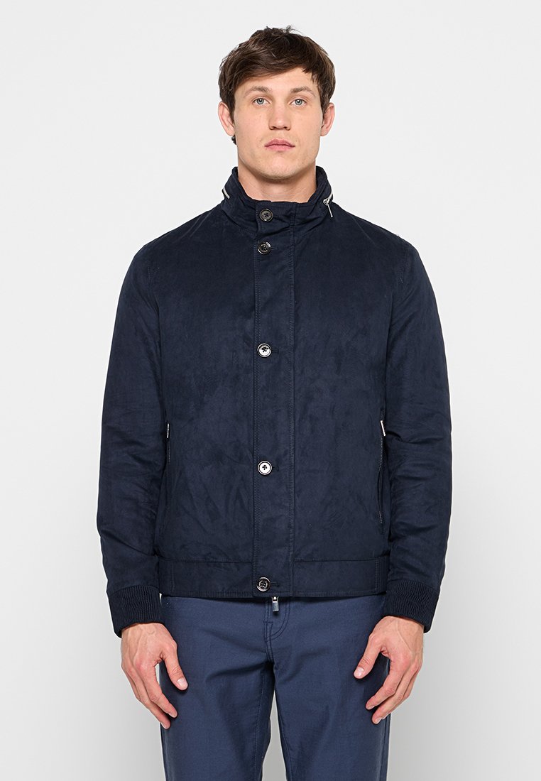 Bugatti Imitatieleren jas koningsblauw