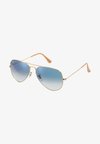 AVIATOR LARGE UNISEX - Sunglasses - gold crystal gradient light blue