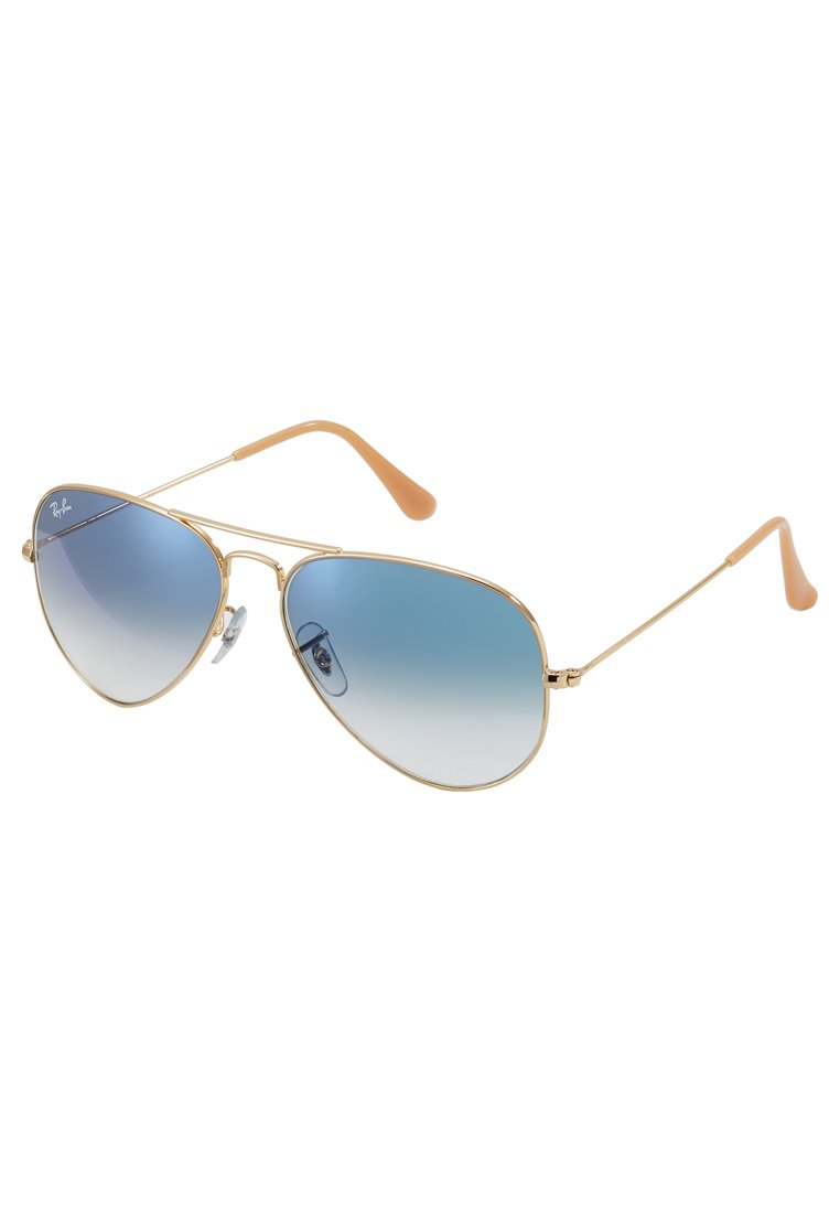 Ray Ban 0rb3025 Aviator Lunettes De Soleil Gold Crystal Gradient Light Blue Dore Zalando Ch