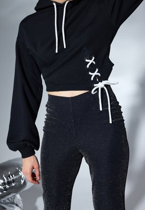 Felpa con cappuccio - black