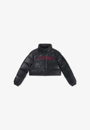 Ed Hardy, WOMENS ED HARDY CROPPED PUFFER JACKET - Veste d'hiver - black