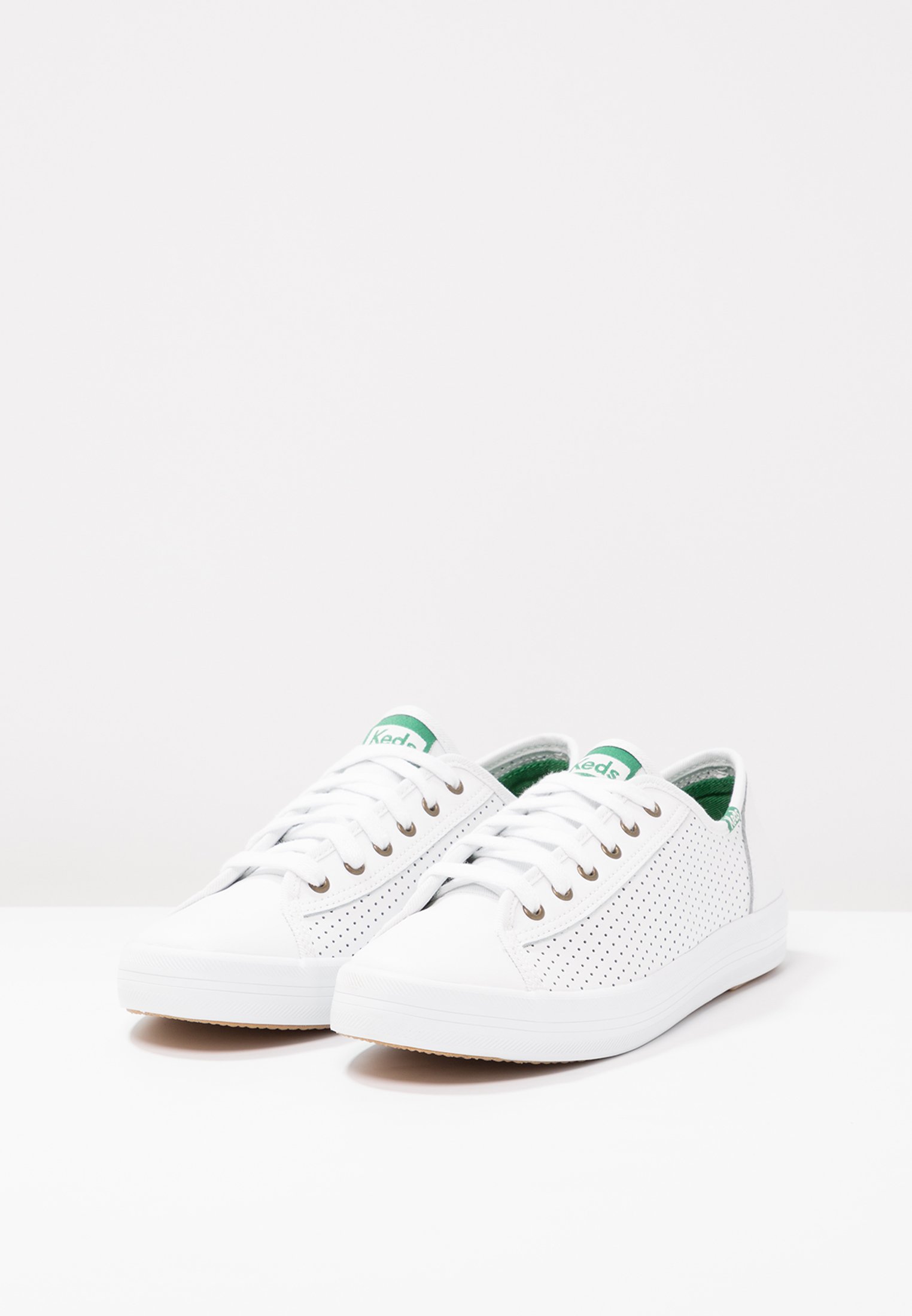 Keds KICKSTART LEATHER Joggesko whitehvit Zalando.no Keds TRIPLE UP SEASONAL SOLIDS Joggesko whitehvit
