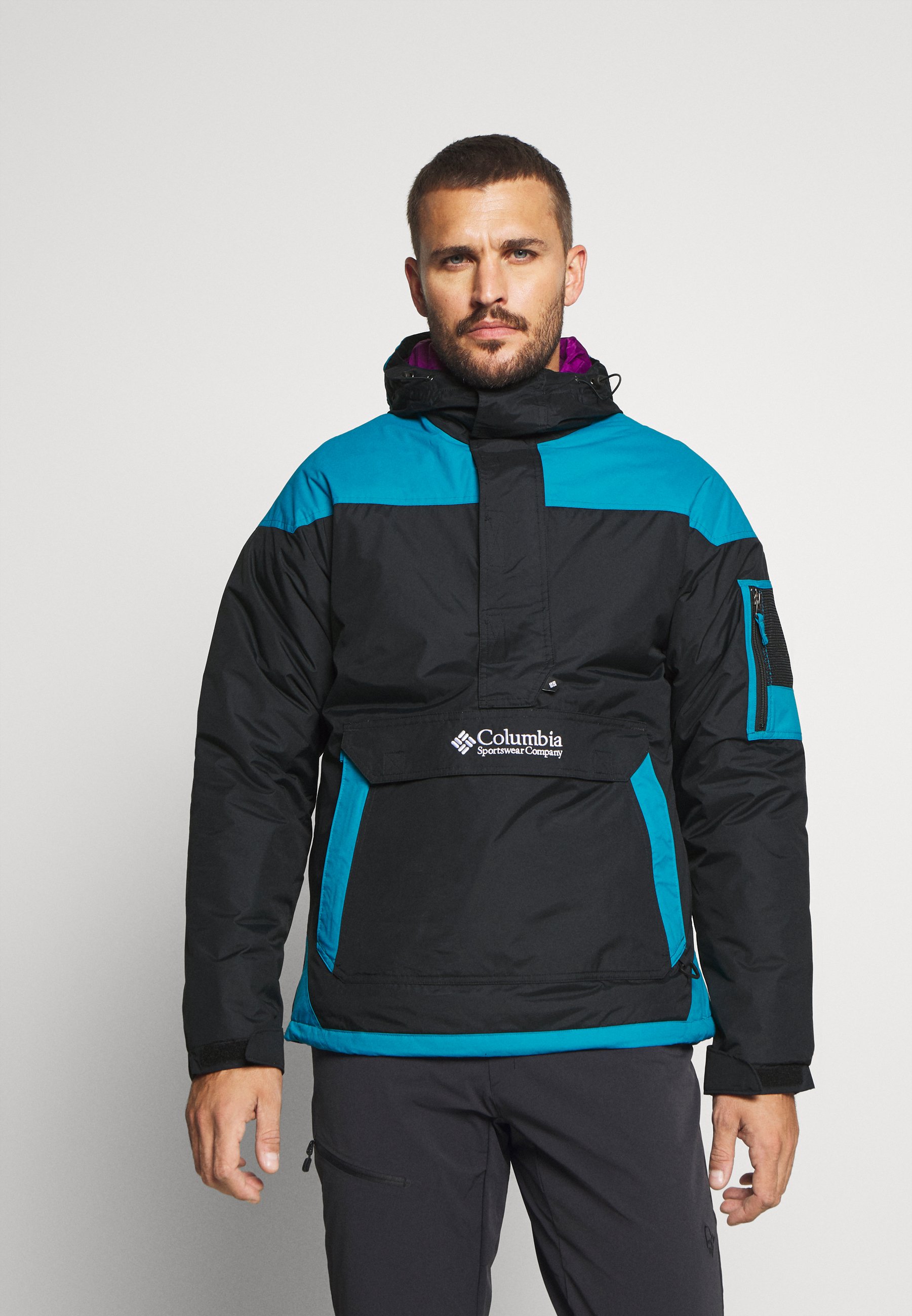 Columbia CHALLENGER - Windbreaker - black/fjord blue/schwarz