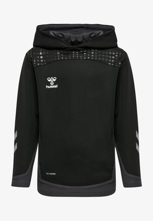 Czarna bluza z kapturem z akcentami z siateczki, odblaskowymi paskami na rękawach oraz małym logo na klatce piersiowej. Charakteryzuje się luźnym, wygodnym krojem.