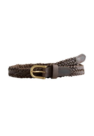 Ceinture tressée - chocolate brown