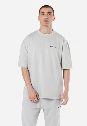 Pegador, LOGO OVERSIZED TEE - T-Shirt basic - vintage light grey/black