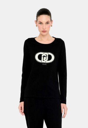 CON LOGO - Maglietta a manica lunga - black