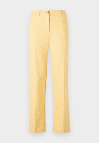 TEXTURED STRAIGHT TAILORED PANTS - Pantaloni - mimosa