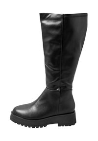Yours Clothing CHUNKY IN WIDE FIT EXTRA - Platåstövlar - black