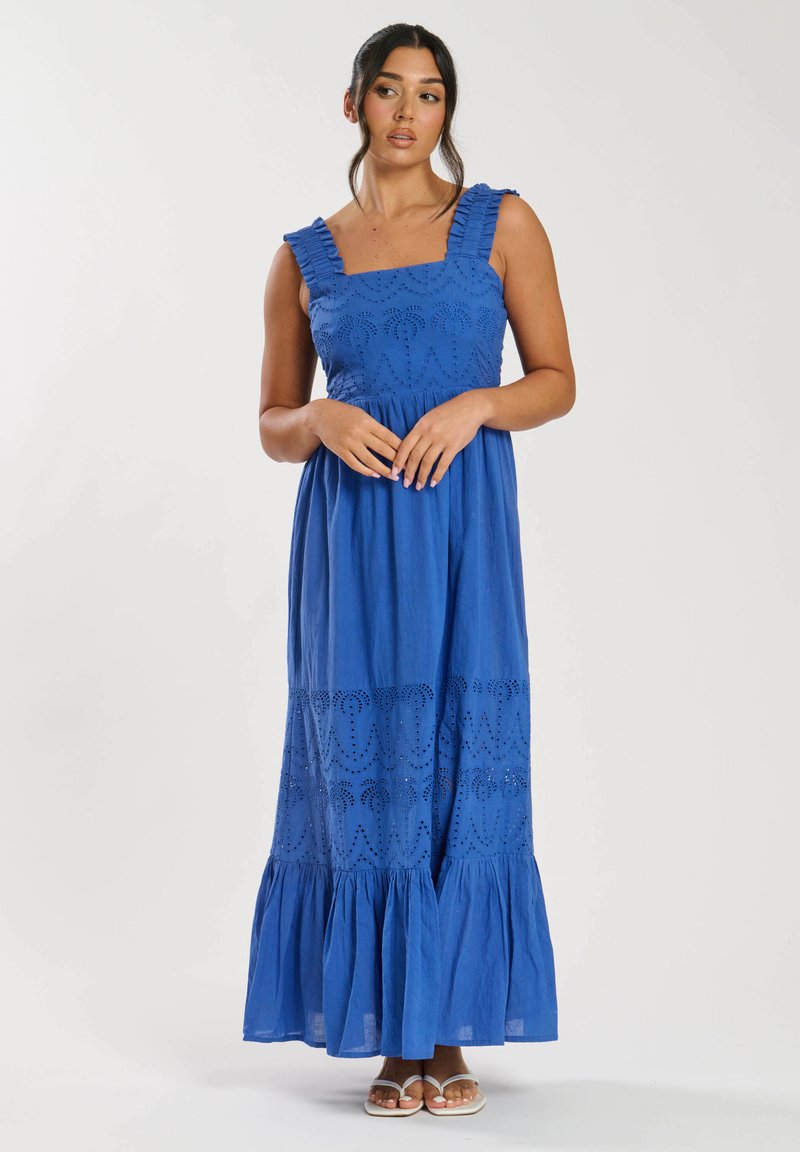 casual white beach dress White Blouson Cotton Beach Dress – Lindsey Brown
