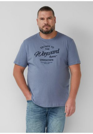 T-Shirt print - blassblau