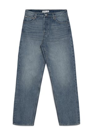 LUNGO TINTA UNITA - Jeans Straight Leg - blu denim medio