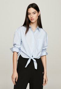 Tommy Jeans FRONT TIE - Blusa - breezy blue
