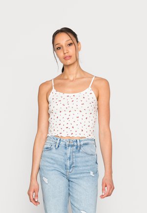 ONLFLOWER SINGLET - Topper - cloud dancer