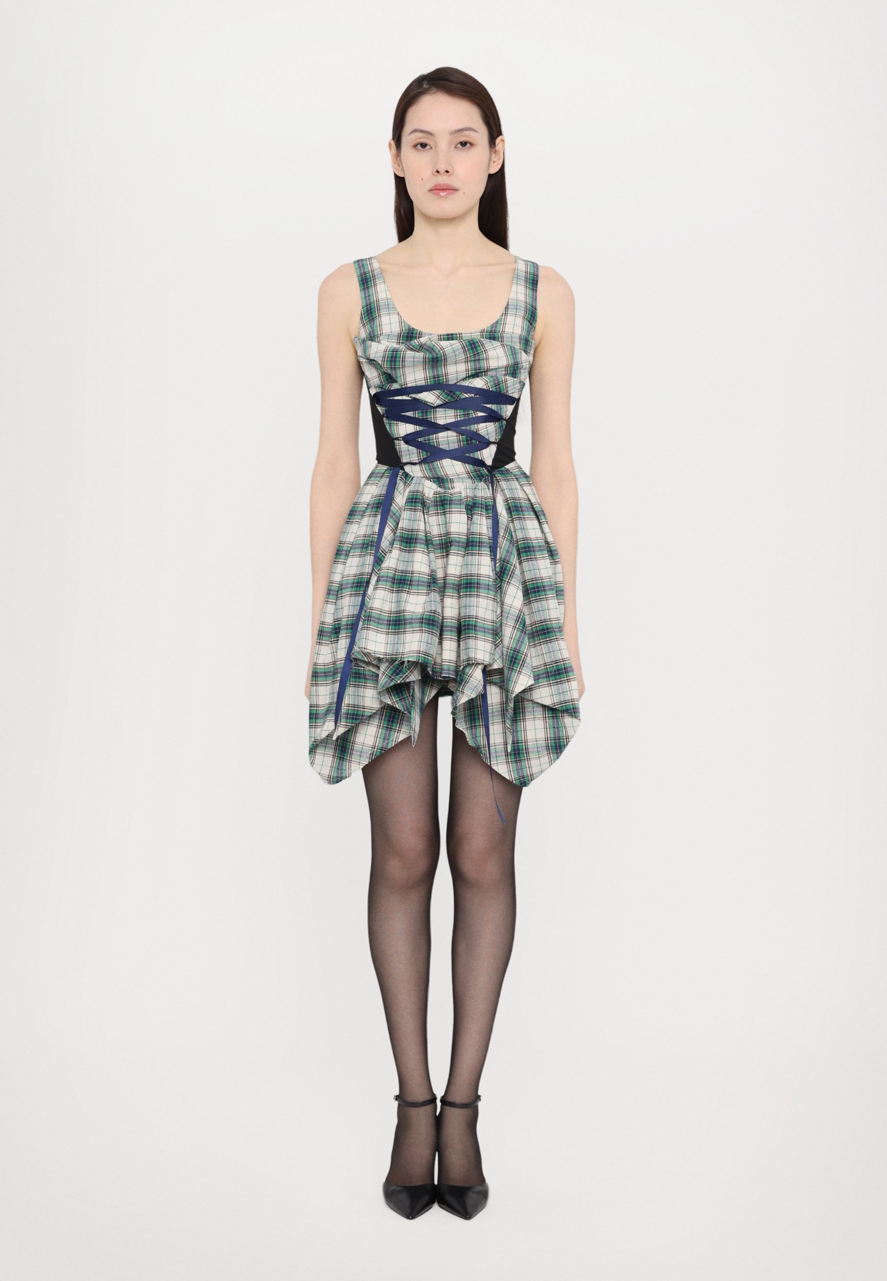 princess polly baby blue dress Heidi Blue Tartan Smocked Dress