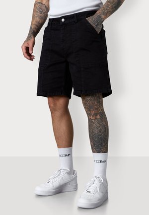 SEAMS - Denim shorts - washed black