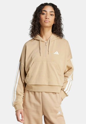 FELPA CON CAPPUCCIO ESSENTIALS  - Felpa con cappuccio - beige